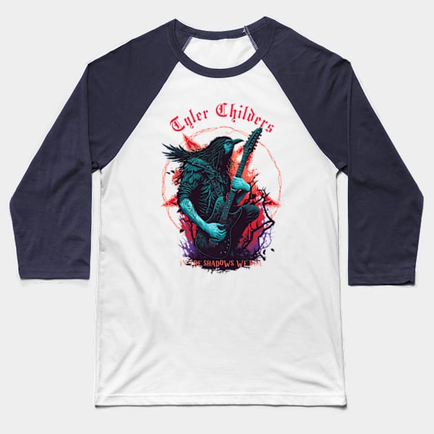 Rock Guitar Crow Tyler Childers Baseball T-Shirt by Hous One